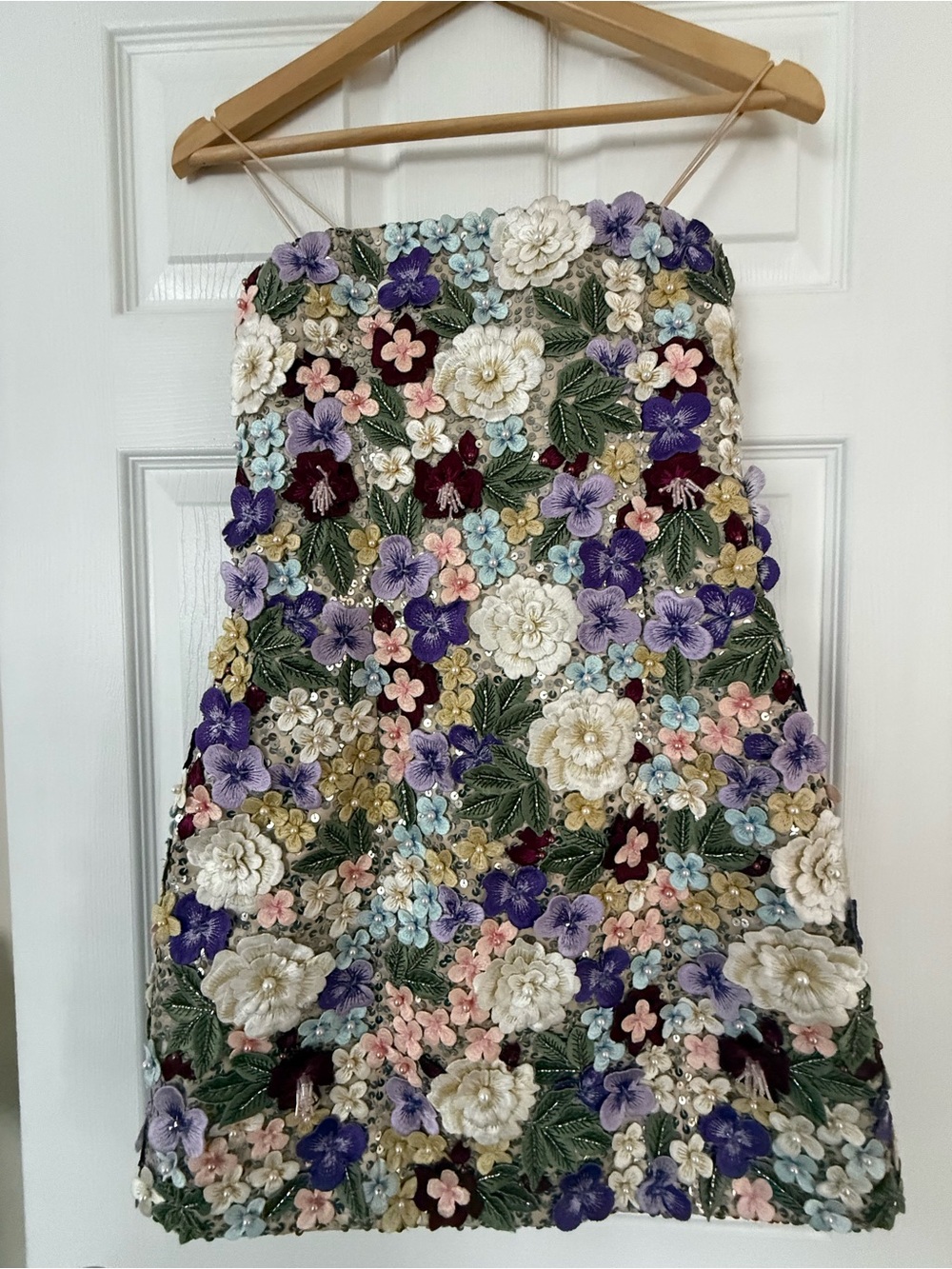 Alice & Olivia Velia Floral Embellished Minidress